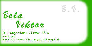 bela viktor business card